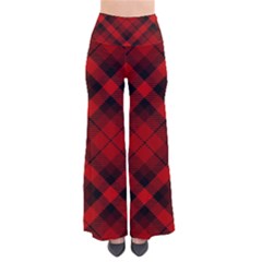 Red And Black Plaid Stripes So Vintage Palazzo Pants by SpinnyChairDesigns