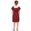 Red and Black Plaid Stripes Kids  Drop Waist Dress View2