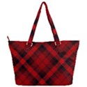 Red and Black Plaid Stripes Full Print Shoulder Bag View2