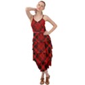 Red and Black Plaid Stripes Layered Bottom Dress View1