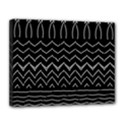 Black and White Minimalist Stripes  Canvas 14  x 11  (Stretched) View1