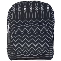 Black And White Minimalist Stripes  Full Print Backpack by SpinnyChairDesigns