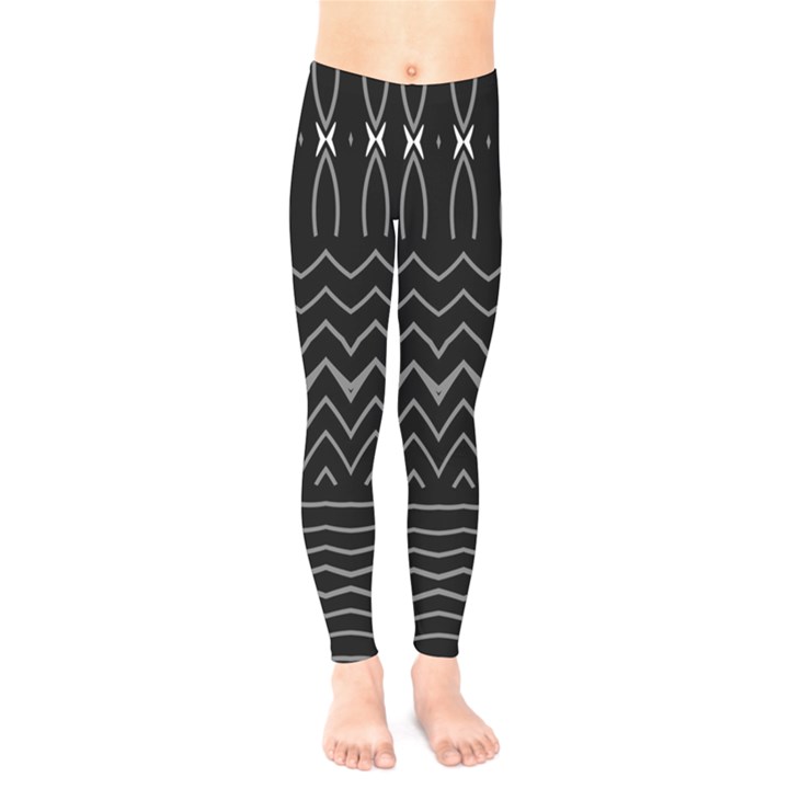 Black and White Minimalist Stripes  Kids  Leggings