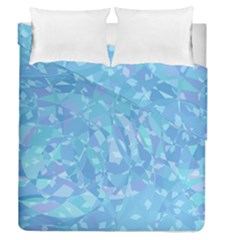 Light Blue Abstract Mosaic Art Color Duvet Cover Double Side (queen Size) by SpinnyChairDesigns