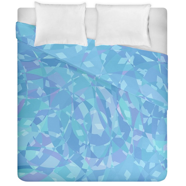 Light Blue Abstract Mosaic Art Color Duvet Cover Double Side (California King Size)