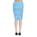 Light Blue Abstract Mosaic Art Color Midi Wrap Pencil Skirt View2