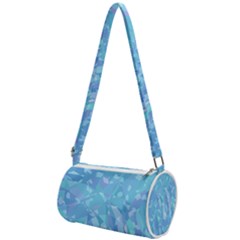 Light Blue Abstract Mosaic Art Color Mini Cylinder Bag by SpinnyChairDesigns