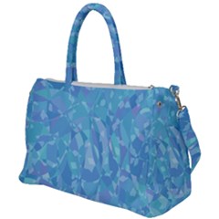 Light Blue Abstract Mosaic Art Color Duffel Travel Bag by SpinnyChairDesigns