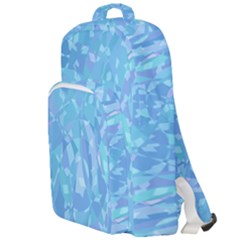 Light Blue Abstract Mosaic Art Color Double Compartment Backpack by SpinnyChairDesigns