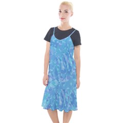 Light Blue Abstract Mosaic Art Color Camis Fishtail Dress by SpinnyChairDesigns