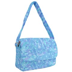 Light Blue Abstract Mosaic Art Color Courier Bag by SpinnyChairDesigns