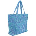 Light Blue Abstract Mosaic Art Color Zip Up Canvas Bag View2