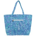 Light Blue Abstract Mosaic Art Color Zip Up Canvas Bag View3