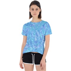 Light Blue Abstract Mosaic Art Color Open Back Sport Tee by SpinnyChairDesigns