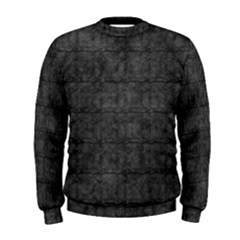 Matte Charcoal Black Color  Men s Sweatshirt by SpinnyChairDesigns