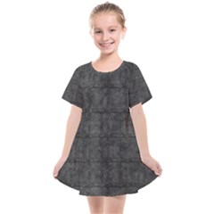 Matte Charcoal Black Color  Kids  Smock Dress by SpinnyChairDesigns