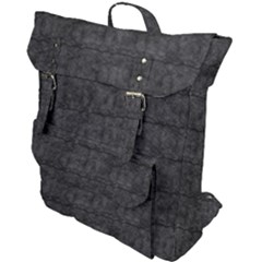 Matte Charcoal Black Color  Buckle Up Backpack by SpinnyChairDesigns