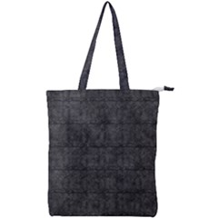 Matte Charcoal Black Color  Double Zip Up Tote Bag by SpinnyChairDesigns