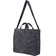 Matte Charcoal Black Color  Square Shoulder Tote Bag by SpinnyChairDesigns