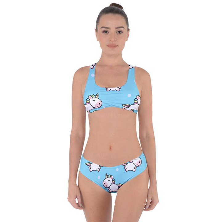 Unicorns  Criss Cross Bikini Set