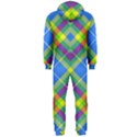 Clown Costume Plaid Striped Hooded Jumpsuit (Men)  View2