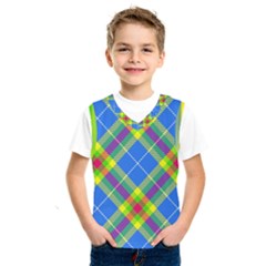 Clown Costume Plaid Striped Kids  Sportswear by SpinnyChairDesigns