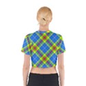 Clown Costume Plaid Striped Cotton Crop Top View2