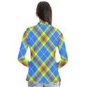 Clown Costume Plaid Striped Drape Collar Cardigan View2