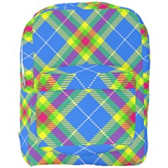 Clown Costume Plaid Striped Full Print Backpack by SpinnyChairDesigns