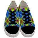 Clown Costume Plaid Striped Men s Low Top Canvas Sneakers View1