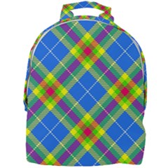 Clown Costume Plaid Striped Mini Full Print Backpack by SpinnyChairDesigns