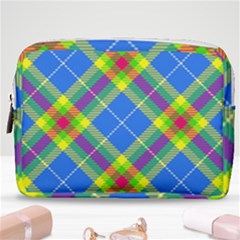 Clown Costume Plaid Striped Make Up Pouch (medium)