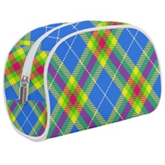 Clown Costume Plaid Striped Makeup Case (medium) by SpinnyChairDesigns