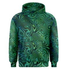 Emerald Green Blue Marbled Color Men s Core Hoodie by SpinnyChairDesigns