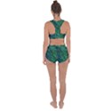 Emerald Green Blue Marbled Color Racerback Boyleg Bikini Set View2