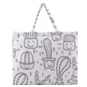 Cactus Zipper Large Tote Bag View1