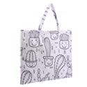 Cactus Zipper Large Tote Bag View2