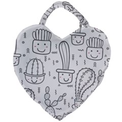 Cactus Giant Heart Shaped Tote by Sobalvarro