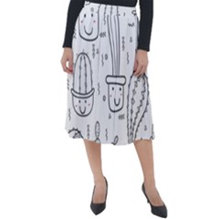 Cactus Classic Velour Midi Skirt  by Sobalvarro