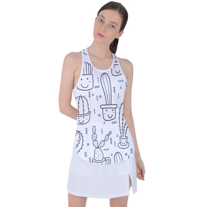 Cactus Racer Back Mesh Tank Top