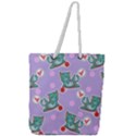 Playing cats Full Print Rope Handle Tote (Large) View1