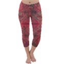 Indian Red Color Geometric Diamonds Capri Winter Leggings  View1