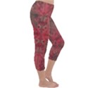 Indian Red Color Geometric Diamonds Capri Winter Leggings  View3