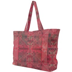 Indian Red Color Geometric Diamonds Simple Shoulder Bag by SpinnyChairDesigns