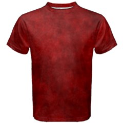 Scarlet Red Velvet Color Faux Texture Men s Cotton Tee by SpinnyChairDesigns