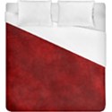 Scarlet Red Velvet Color Faux Texture Duvet Cover (King Size) View1