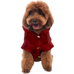 Scarlet Red Velvet Color Faux Texture Dog Coat