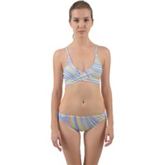 Pastel Color Stripes  Wrap Around Bikini Set by SpinnyChairDesigns