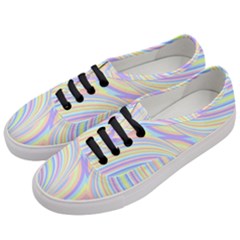 Pastel Color Stripes  Women s Classic Low Top Sneakers by SpinnyChairDesigns