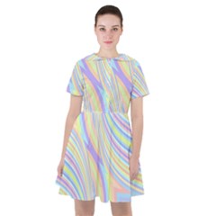 Pastel Color Stripes  Sailor Dress by SpinnyChairDesigns